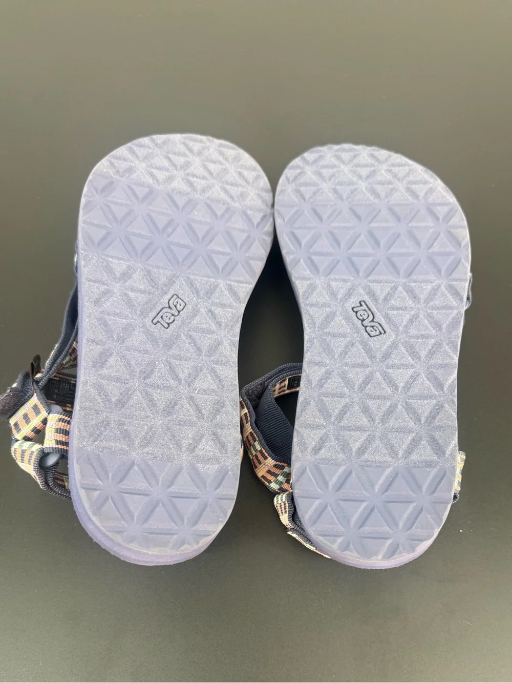 Teva Women Navy and Pink Geometric Strap Sandal Size 10